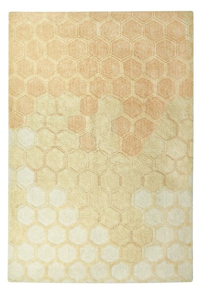 Okrovožltý prateľný ručne tkaný bavlnený koberec 140x200 cm Sweet Honey – Lorena Canals