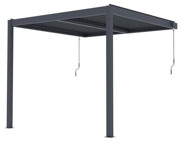 Bioklimatická pergola G21 Trenton Premium 3x3 m, antracitová hliníková