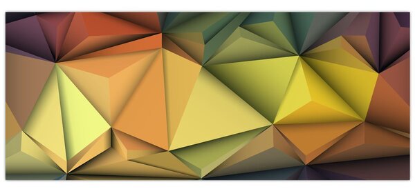 Obraz - Polygonálna 3D abstrakcia (120x50 cm)