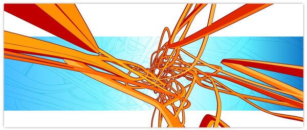 Obraz - Prepletené čiary, abstrakcie (120x50 cm)