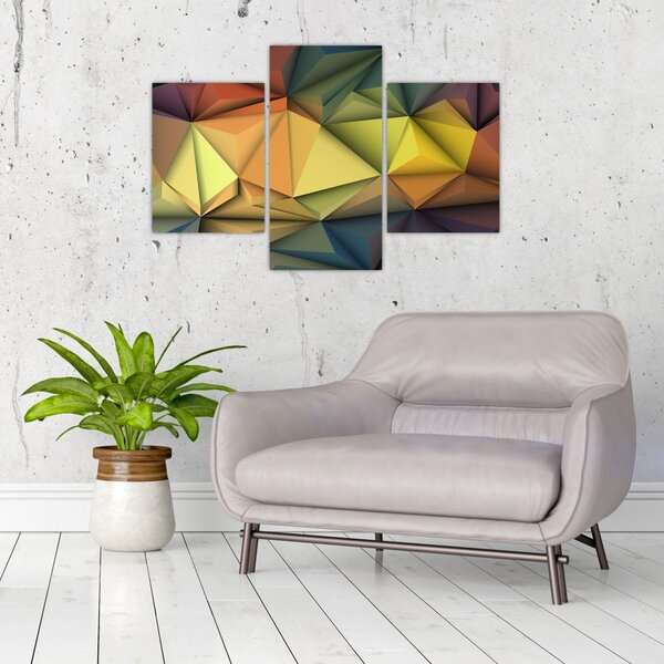 Obraz - Polygonálna 3D abstrakcia (90x60 cm)