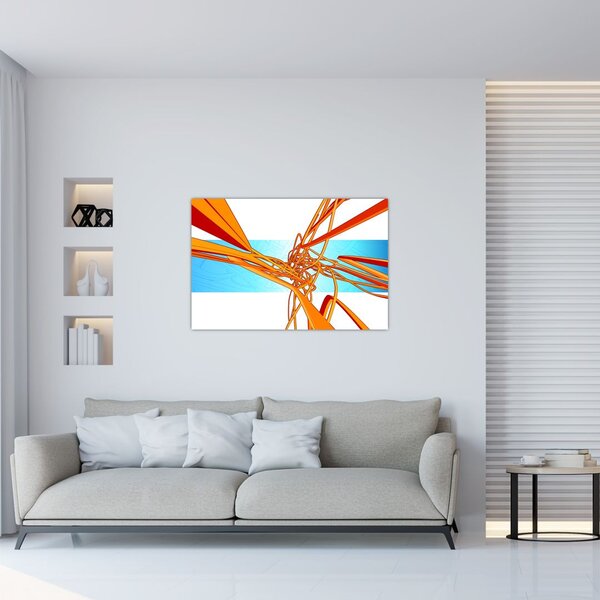 Obraz - Prepletené čiary, abstrakcie (90x60 cm)