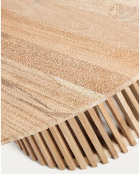 Okrúhly jedálenský stôl z tíkového dreva v prírodnej farbe ø 90 cm Jeanette – Kave Home