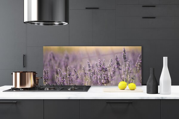 Sklenený obklad Do kuchyne Kvety rastlina príroda 125x50 cm