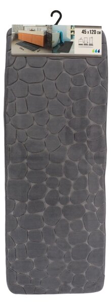 Predložka do kúpeľne Stones, 45x120 cm, grafitová