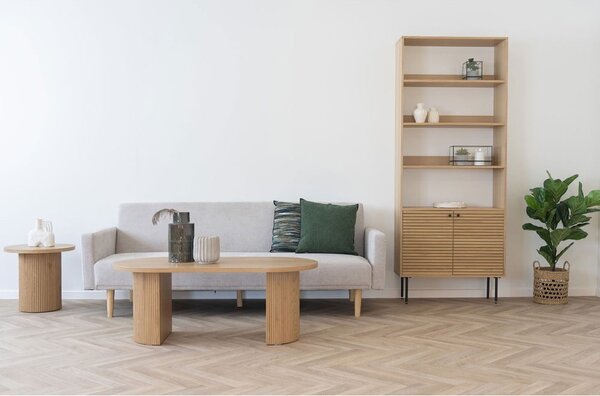 Knižnica v dekore duba v prírodnej farbe 80x200 cm Kyoto – House Nordic