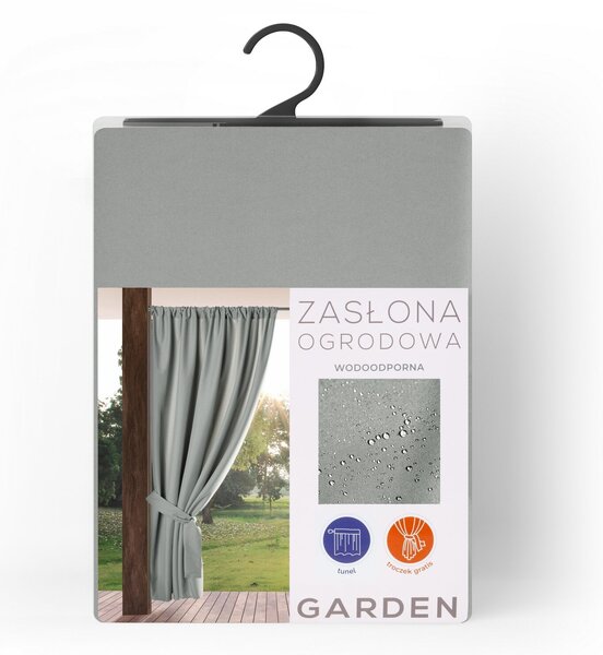 ZÁHRADNÝ VODEODOLNÝ ZÁVES NA PÁSKE GARDEN 155X200 CM STRIEBORNÁ