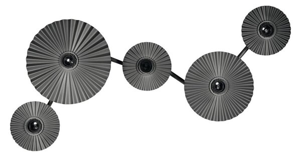 Osram - Nástenné svietidlo PLISSEE 5xE27/15W/230V antracit
