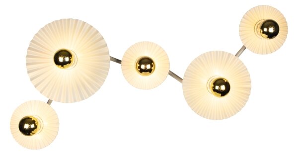 Osram - Nástenné svietidlo PLISSEE 5xE27/15W/230V krémové