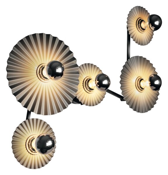Osram - Nástenné svietidlo PLISSEE 5xE27/15W/230V antracit