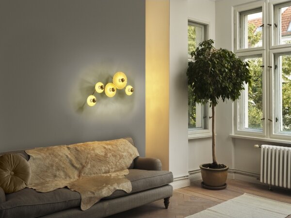 Osram - Nástenné svietidlo PLISSEE 5xE27/15W/230V krémové