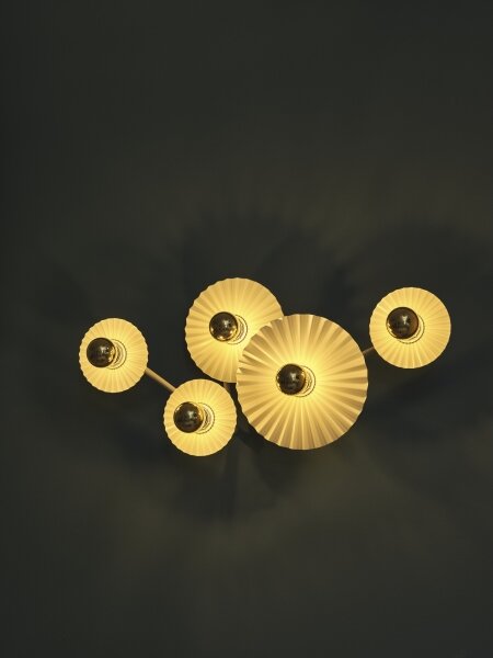 Osram - Nástenné svietidlo PLISSEE 5xE27/15W/230V krémové