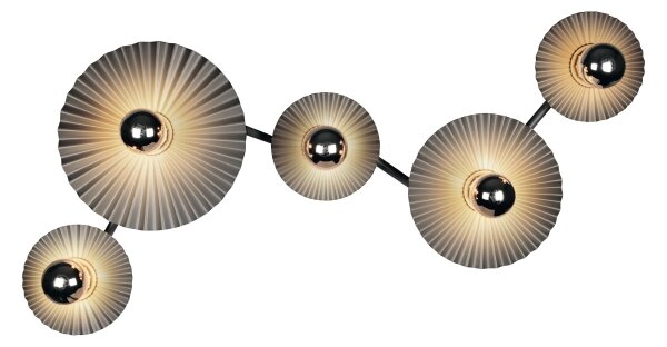 Osram - Nástenné svietidlo PLISSEE 5xE27/15W/230V antracit