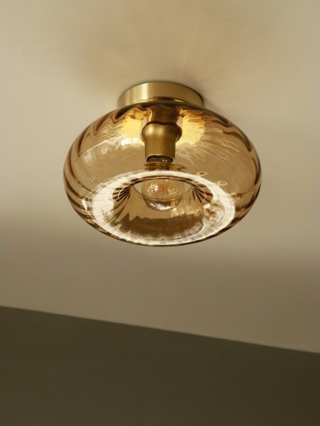 Osram - Stropné svietidlo GOLD GLASS 1xE27/12W/230V pr. 28 cm zlatá/dymová