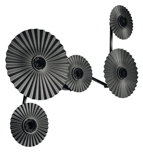Osram - Nástenné svietidlo PLISSEE 5xE27/15W/230V antracit