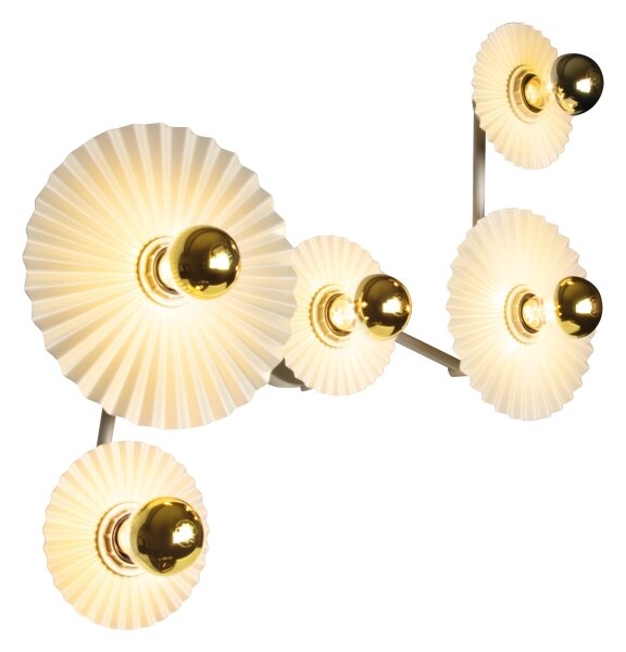 Osram - Nástenné svietidlo PLISSEE 5xE27/15W/230V krémové