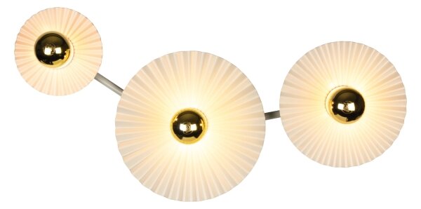 Osram - Nástenné svietidlo PLISSEE 3xE27/15W/230V krémové