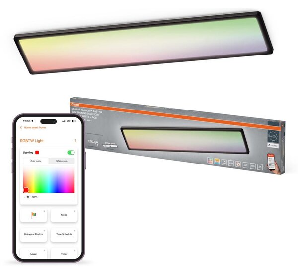 Osram -LED RGBW stmievateľné kúpeľňové stropné svietidlo SMART+ PLANON LED/40W/230V Wi-Fi IP54 čierne