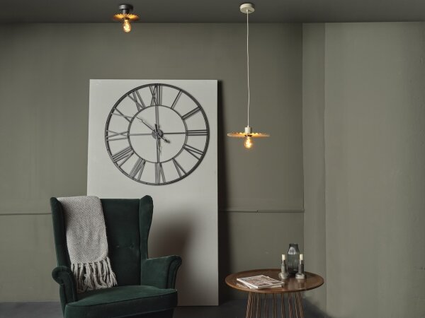 Osram - Stropné svietidlo PLISSEE 1xE27/15W/230V pr. 20 cm antracit