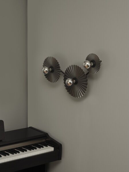 Osram - Nástenné svietidlo PLISSEE 3xE27/15W/230V antracit