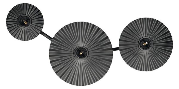 Osram - Nástenné svietidlo PLISSEE 3xE27/15W/230V antracit