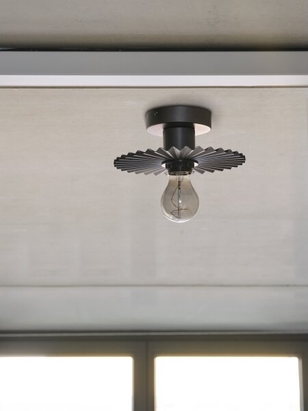 Osram - Stropné svietidlo PLISSEE 1xE27/15W/230V pr. 20 cm antracit