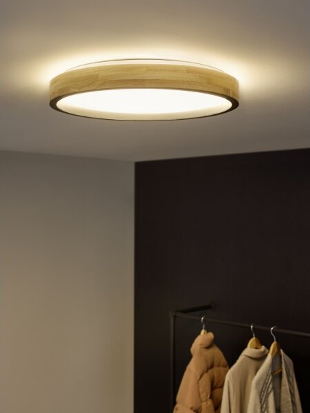 Osram -LED Stmievateľné stropné svietidlo MARIANO LED/24W/230V pr. 41 cm dub/čierna