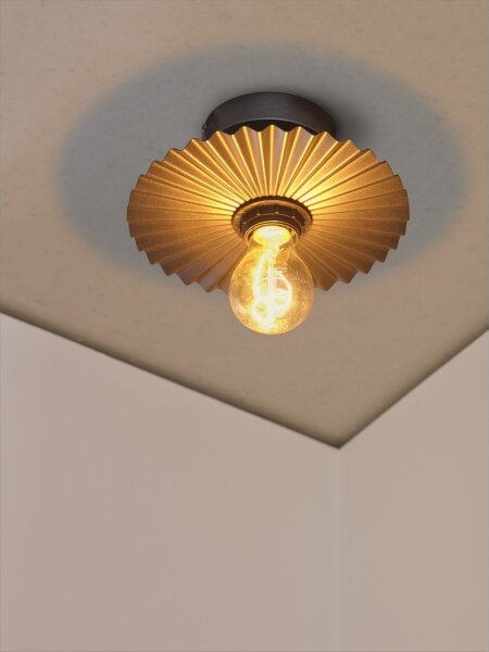 Osram - Stropné svietidlo PLISSEE 1xE27/15W/230V pr. 20 cm antracit