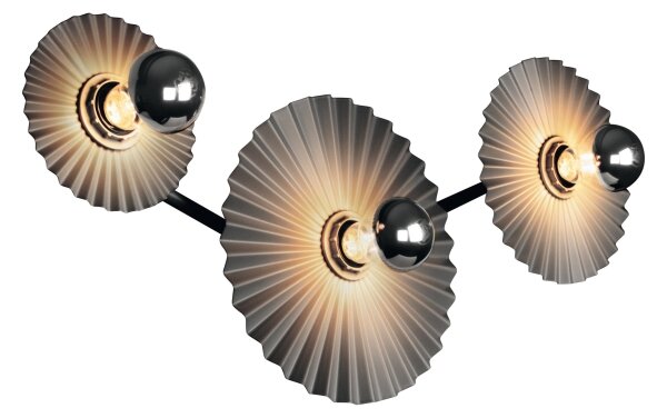 Osram - Nástenné svietidlo PLISSEE 3xE27/15W/230V antracit