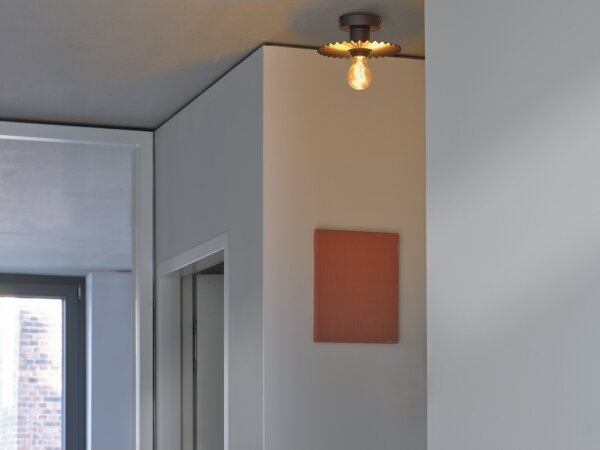 Osram - Stropné svietidlo PLISSEE 1xE27/15W/230V pr. 20 cm antracit