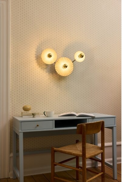 Osram - Nástenné svietidlo PLISSEE 3xE27/15W/230V krémové