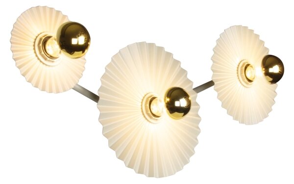 Osram - Nástenné svietidlo PLISSEE 3xE27/15W/230V krémové