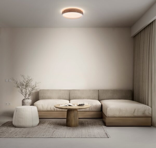 Osram -LED Stlmiteľné stropné svietidlo MARIANO LED/36W/230V pr. 51 cm dub/biela