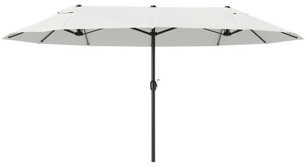 Slnečník Sunny dvojitý 48 mm s kľukou krémovo biely 460 x 270 x 240 cm