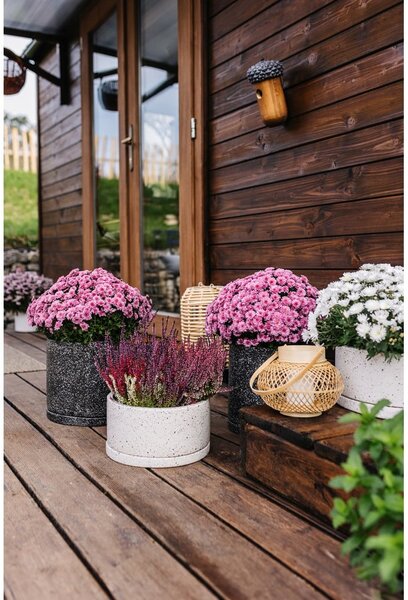Tmavosivý kvetináč Selection Terrazzo, ø 34 cm