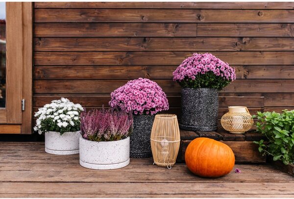 Tmavosivý kvetináč Selection Terrazzo, ø 34 cm