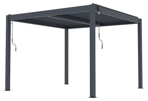 Bioklimatická pergola G21 Austin Premium 3x3 m, antracitová hliníková