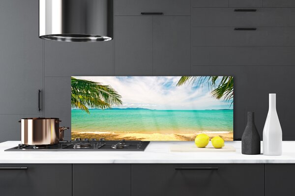 Sklenený obklad Do kuchyne More pláž príroda 125x50 cm