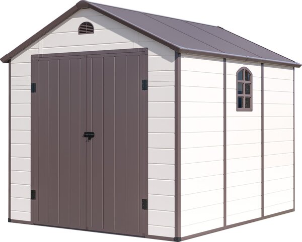 G21 Záhradný domček G21 Boston 670 - 241 x 278 cm, plastový, béžový G21-6390073