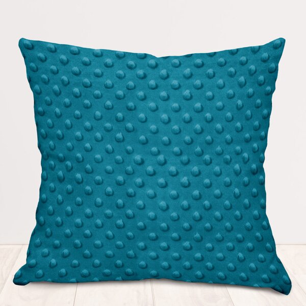 Biante Detská obliečka na vankúš Minky TOP 3D bodky MKP-056 Morská modrá 30 x 50 cm