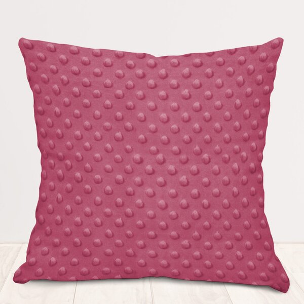 Biante Detská obliečka na vankúš Minky TOP 3D bodky MKP-057 Ostružinová 30 x 50 cm