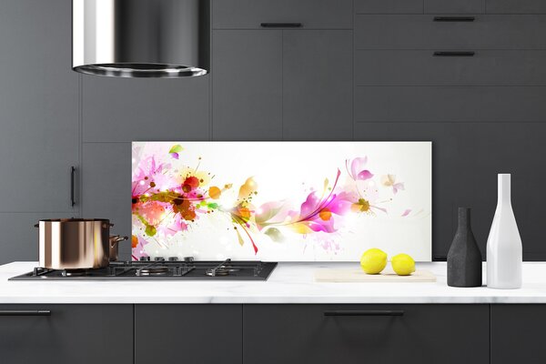 Sklenený obklad Do kuchyne Abstrakcia umenie 125x50 cm