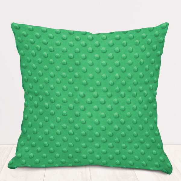 Biante Detská obliečka na vankúš Minky TOP 3D bodky MKP-054 Sýto zelená 30 x 50 cm
