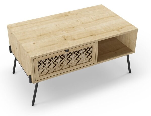 Konferenčný stolík v dekore duba v prírodnej farbe 60x100 cm Ecrin – Marckeric