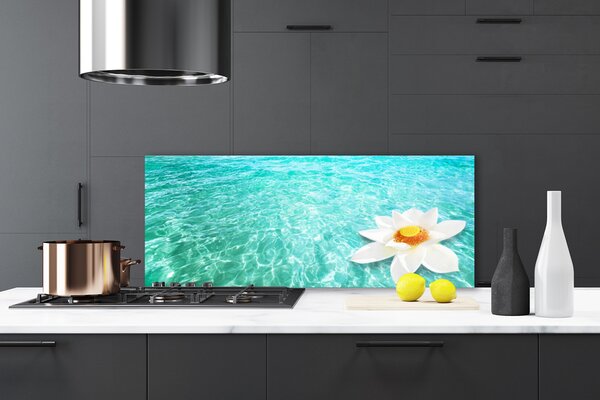 Sklenený obklad Do kuchyne Voda kvet umenie 125x50 cm