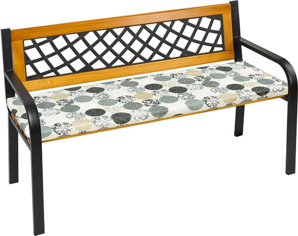 Hladký vankúš na lavicu – 40 x 140 cm – sivý, biely
