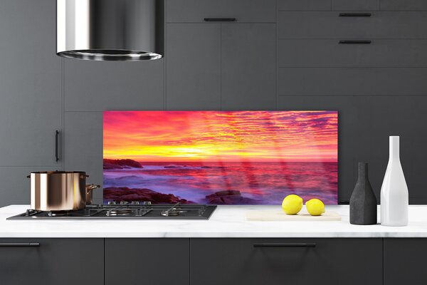 Sklenený obklad Do kuchyne Abstrakcia umenie 125x50 cm