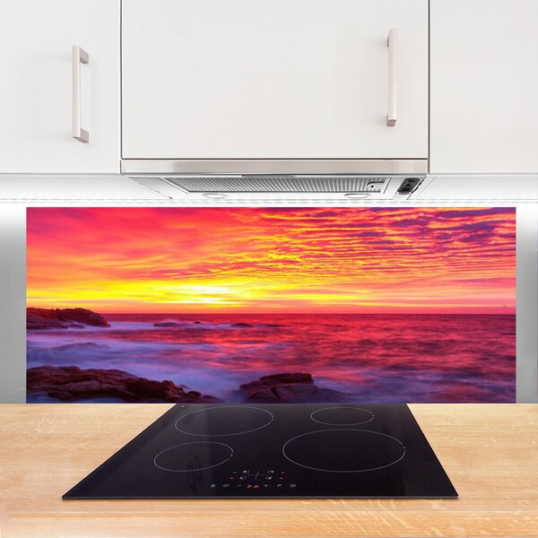 Sklenený obklad Do kuchyne Abstrakcia umenie 125x50 cm