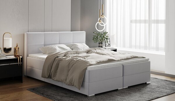 Manželská posteľ ZORKA 1 - 180x200, šedá + topper