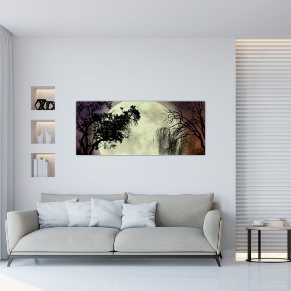Obraz - Spln nad hladinou (120x50 cm)